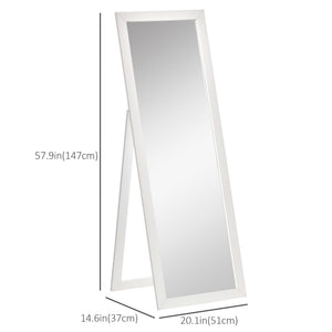 58" x 20" Full Length Mirror with Frame, Floor Standing Mirror, Rectangular Full Body Mirror for Bedroom – view 16