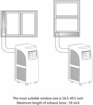 9000 BTU Portable Air Conditioner with Built-in Dehumidifier and Remote Control view 5