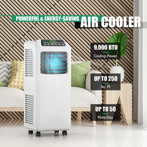 9000 BTU Portable Air Conditioner with Built-in Dehumidifier and Remote Control view 7