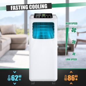 9000 BTU Portable Air Conditioner with Built-in Dehumidifier and Remote Control view 8