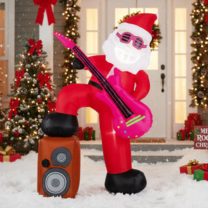 8.4 ft Inflatable Santa Claus with Sound-synced Light Effect and LED Lights view 2