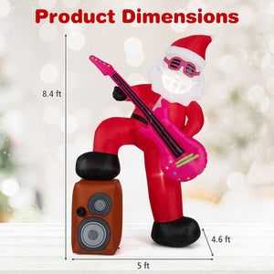 8.4 ft Inflatable Santa Claus with Sound-synced Light Effect and LED Lights view 4
