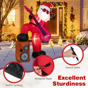 8.4 ft Inflatable Santa Claus with Sound-synced Light Effect and LED Lights view 8