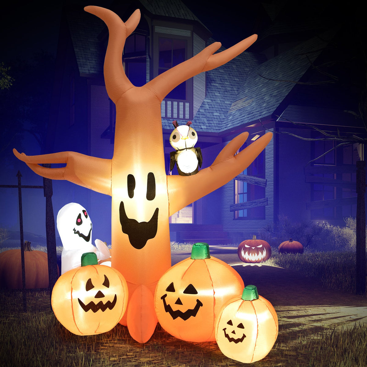 8 Feet Halloween Inflatable Dead Tree with LED Lights view 2