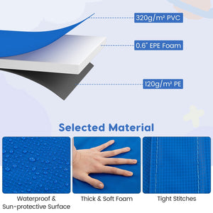 8 Feet Trampoline Pad Replacement Safety Pad with Fixing Straps (Blue) view 6