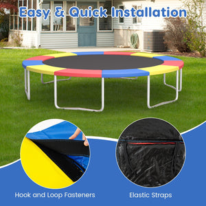 8 Feet Trampoline Pad Replacement Safety Pad with Fixing Straps (Multicolor) view 9