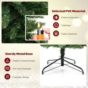 8 FT Corner Artificial Christmas Tree with 1137 Branch Tips and 360 Warm White LED Lights view 5