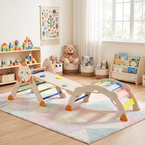 8-in-1 Foldable Climbing Toys for Toddlers Rocket-Themed-Multicolor view 3