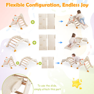 8-in-1 Foldable Climbing Toys for Toddlers Rocket-Themed-Natural view 6