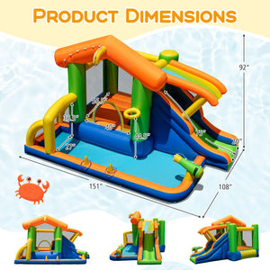 8-in-1 Jumping Castle with Slide and 520W Blower view 4