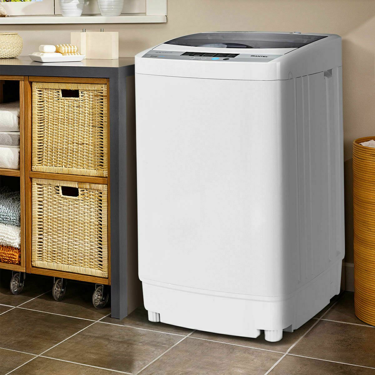 12 lbs Full-automatic Washing Machine with 10 Wash Programs view 2