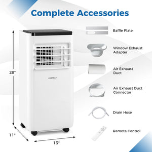 10000 BTU Portable Air Conditioner with Remote Control Cools up to 350 Sq.Ft view 4
