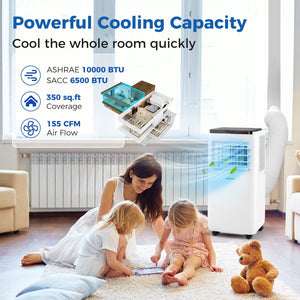 10000 BTU Portable Air Conditioner with Remote Control Cools up to 350 Sq.Ft view 7