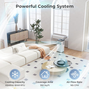 8000 BTU Portable Air Conditioner 3 in 1 Floor AC Unit view 4