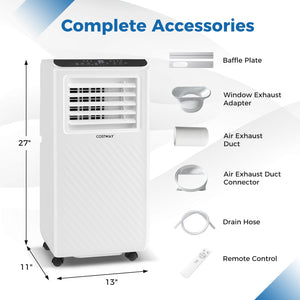 8000 BTU Portable Air Conditioner 3 in 1 Floor AC Unit with Fan and Dehumidifier view 4