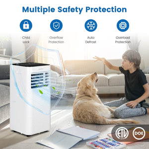 8000 BTU Portable Air Conditioner with Remote Control and Sleep Mode-Black view 4
