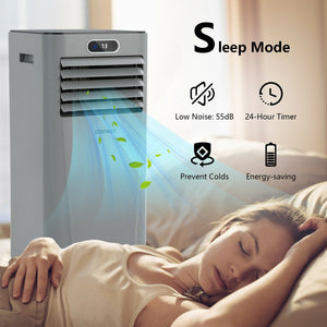 8000BTU 3-in-1 Portable Air Conditioner with Remote Control-Gray view 5