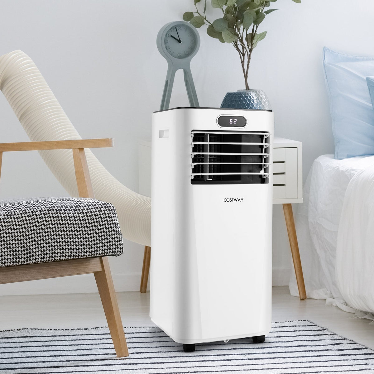 8000BTU 3-in-1 Portable Air Conditioner with Remote Control-White view 2