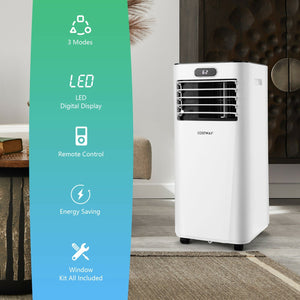 8000BTU 3-in-1 Portable Air Conditioner with Remote Control-White view 5