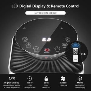 8000BTU 3-in-1 Portable Air Conditioner with Remote Control-White view 9