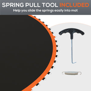 Trampoline Mat Replacement with Spring Pull Tool and 72 V-Hooks, Fits 12ft Trampoline, Using 5.5" Springs – view 13