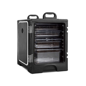 81 Quart Capacity End-loading Insulated Food Pan Carrier-Black