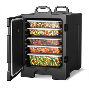 81 Quart Capacity End-loading Insulated Food Pan Carrier-Black view 3