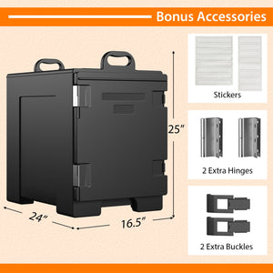 81 Quart Capacity End-loading Insulated Food Pan Carrier-Black view 5