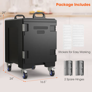 81 Quart Capacity End-loading Insulated Food Pan Carrier with Wheels view 5