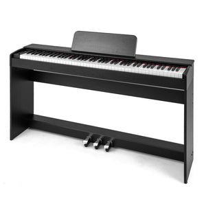 88-Key Hammer Action Weighted Keyboard with Furniture Stand-Black view 3
