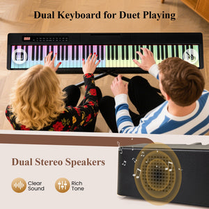 88 Keys Velocity-Sensitive Piano Keyboard with French DREAM Audio Source-Black view 9
