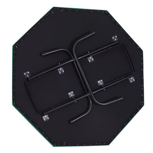 Soozier Folding Poker Table, 47" Octagon Blackjack Poker Game Table for 8 Players with Cup Holders, Green