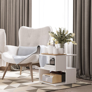 Light Nightstand - Slim Bedside Stand for Small Spaces