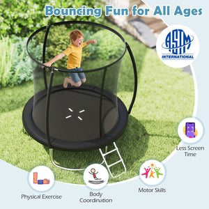 8FT Outdoor Heavy-Duty Recreational Trampoline-Black view 8