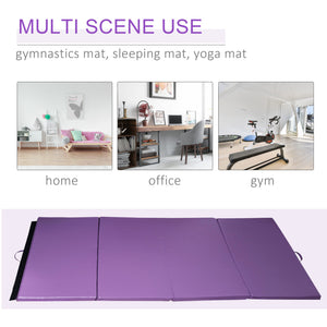 Soozier 4'x10'x2" Folding Gymnastics Tumbling Mat, Exercise Mat with Carrying Handles for Yoga, MMA, Martial Arts