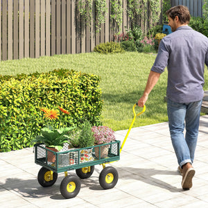 Garden Cart, Utility Wagon Cart with Removable Sides, Convert into Flatbed, 10" Wheels – view 7