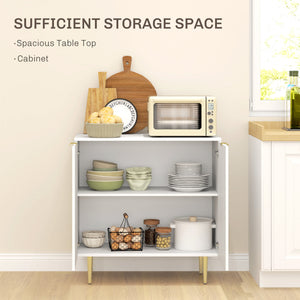 Modern Kitchen Storage Cabinet, Sideboard Buffet Cabinet with Adjustable Shelves and Metal Legs for – view 17