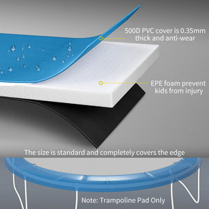 Soozier 14ft Trampoline Replacement Pad Trampolining Replacement Jump Bounce Exercise GYM Pad Only