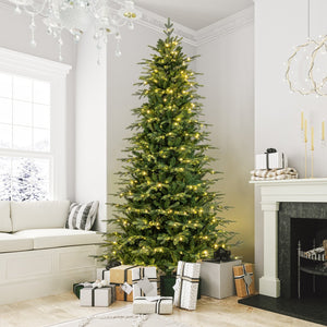 9 Feet Pre-Lit Artificial Christmas Tree with Warm White LED Lights view 2
