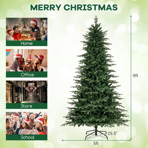 9 Feet Pre-Lit Artificial Christmas Tree with Warm White LED Lights view 4
