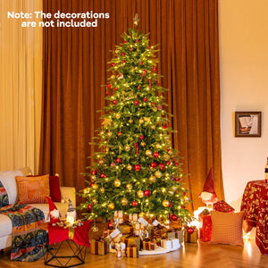 9 Feet Pre-Lit Artificial Christmas Tree with Warm White LED Lights view 5