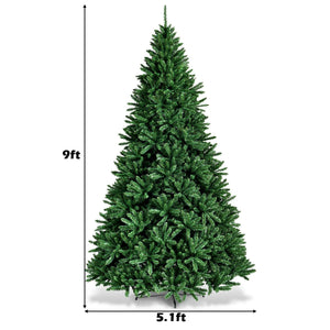 9 Feet Hinged Premium Artificial PVC Christmas Tree with Solid Metal Stand view 4