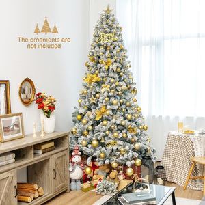 9 Feet Artificial Christmas Tree with Premium Snow Flocked Hinged view 2