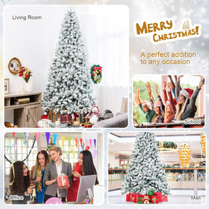 9 Feet Artificial Christmas Tree with Premium Snow Flocked Hinged view 7