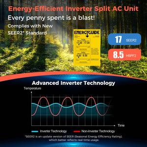 Blast Series 9000 BTU 17 SEER2 208-230V Ductless Mini Split Air Conditioner and Heater view 7