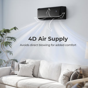 GreyVolt Series 9100 BTU 20.5 SEER2 115V WiFi Enabled Mini Split AC Compatible with Alexa Gray view 2