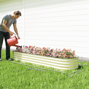 4.9 x 2 x 1ft Galvanized Raised Garden Bed Kit, Metal Planter Box with Safety Edging, Black – view 51