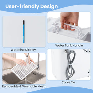 94.5 Pints Dehumidifier with 24H Timer and LED Display-White view 3