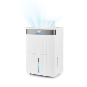 96 Pints Dehumidifier with 24H Timer and 3-Color Indicator-White