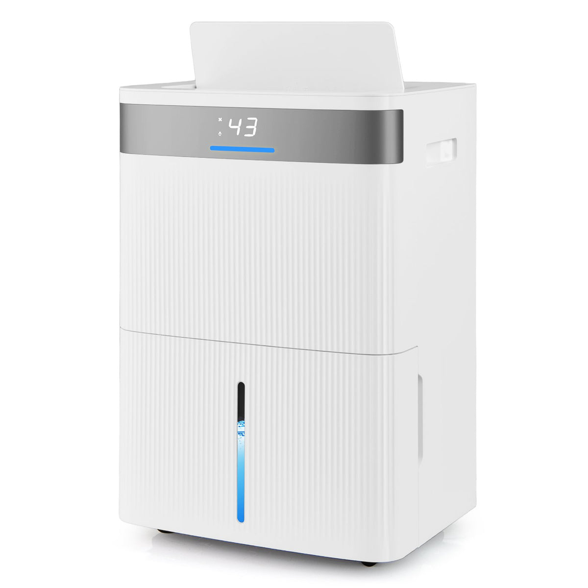 96 Pints Dehumidifier with 24H Timer and 3-Color Indicator-White view 2
